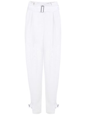 Emporio Armani high-waist tapered trousers - White