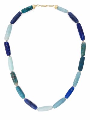 Brooke Gregson 18kt yellow gold beaded necklace - Blue