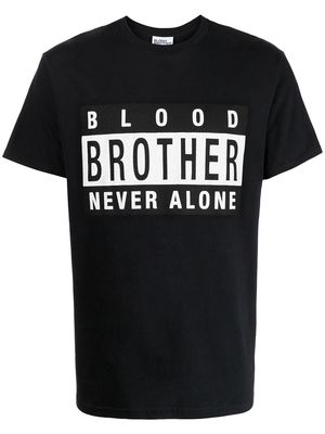 Blood Brother Never Alone cotton T-shirt - Black