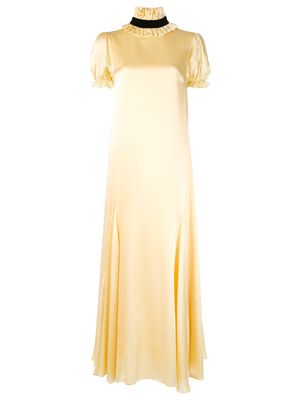 Macgraw Elliptical silk maxi dress - Yellow