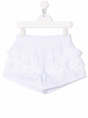 Pinko Kids ruffled-detail shorts - White