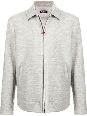 Kiton collared zip-up jacket - Grey