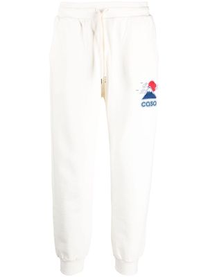 Casablanca logo-embroidered track pants - White