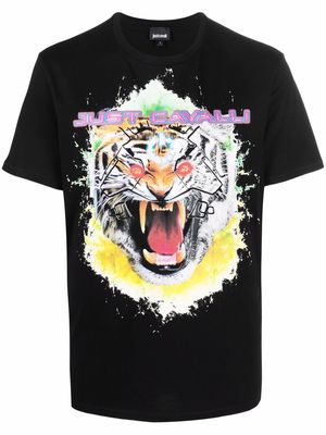 Just Cavalli tiger-print T-shirt - Black
