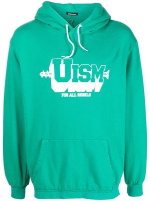 Undercoverism slogan-print hoodie - Green