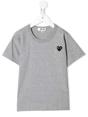 Comme Des Garçons Play Kids chest logo T-shirt - Grey