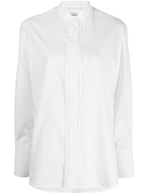 Agnona tuxedo-collar cotton shirt - White