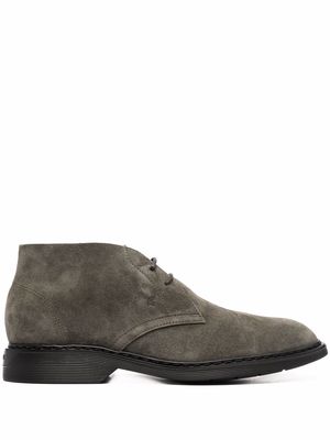 Hogan lace-up suede boots - Green