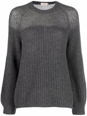 Agnona ribbed-knit jumper - Grey