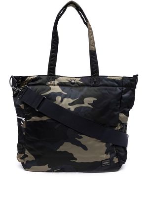 Porter-Yoshida & Co. camouflage tote bag - Blue