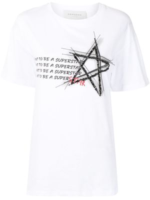 ERMANNO FIRENZE Superstar beaded T-shirt - White