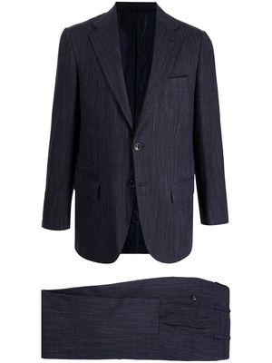 Kiton single-breasted tailored suit - Blue