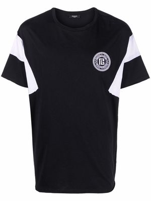 Balmain Multi-Cut logo-embroidered T-shirt - Black