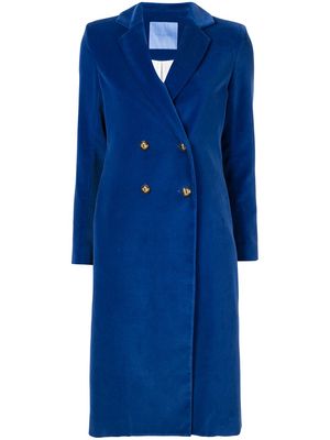 Macgraw double-breasted midi coat - Blue