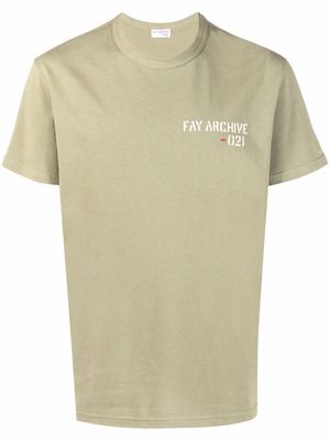 Fay logo-print T-shirt - Green