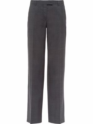 Miu Miu check-wool trousers - Grey