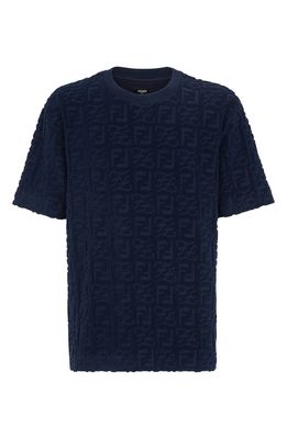 Fendi FF Karligraphy Terru T-Shirt in Nero