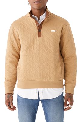 Frank And Oak Quilted Organic Cotton Pullover in Kelp