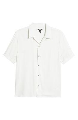 PAIGE Men's Landon Short Sleeve Button-Up Camp Shirt in Porcelain Dawn