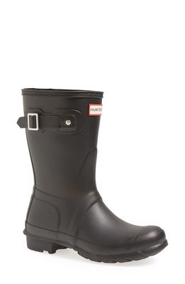 Hunter Original Short Waterproof Rain Boot in Black Matte