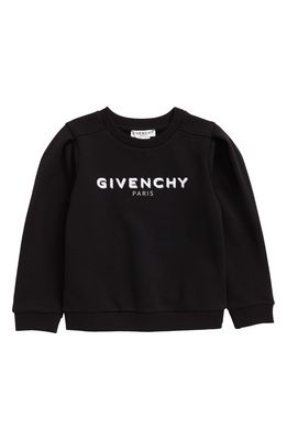 GIVENCHY KIDS ' Shadow Logo Sweatshirt in 09B Black
