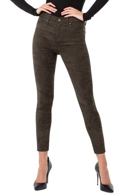 Liverpool Abby Faux Suede Stretch Skinny Jeans in Slate Green