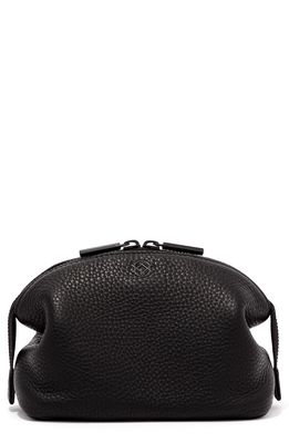 Dagne Dover Small Lola Leather Cosmetics Pouch in Onyx