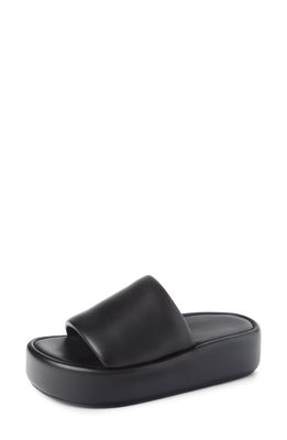Balenciaga Rise Platform Slide Sandal in Black/White