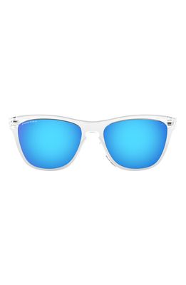 Oakley 55mm Polarized Rectangular Sunglasses in Clear/Blue
