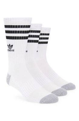 adidas 3-Pack Roller 2.0 Crew Socks in White