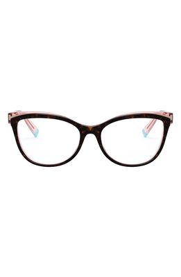 Tiffany & Co. 52mm Cat Eye Optical Glasses in Transparent Pink