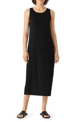 Eileen Fisher Sleeveless Jersey Dress in Black