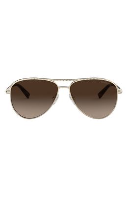 Tiffany & Co. Tiffany & Co 57mm Aviator Sunglasses in Pale Gold Gradient