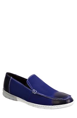 Sandro Moscoloni Double Gore Moc Toe Slip-On Loafer in Blue