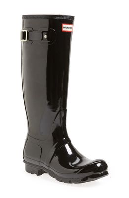 Hunter Original High Gloss Waterproof Boot in Black Gloss
