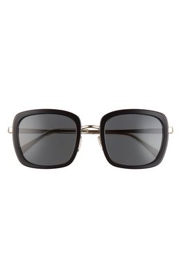 CELINE 53mm Square Sunglasses in Shiny Black /Smoke