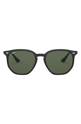 Ray-Ban 54mm Hexagon Sunglasses in Black/Green