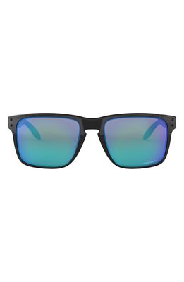Oakley Holbrook XL 59mm Mirrored Square Sunglasses in Black/Prizm Sapphire