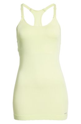 Modern Eternity Racerback Nursing Tank in Shadow Lime