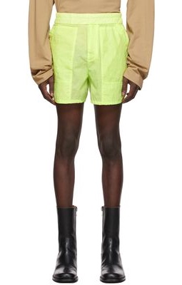 Dries Van Noten Yellow Water-Resistant Shorts