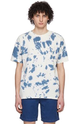 A.P.C. White & Blue Tie-Dye Adrien T-Shirt