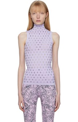 Maisie Wilen Purple Perforated Camisole