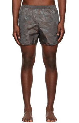 True Tribe Grey & Brown Camouflage Wild Steve Swim Shorts