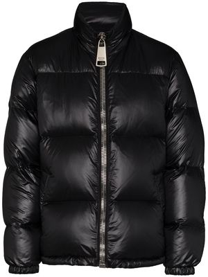 Moschino logo-appliqué puffer jacket - Black