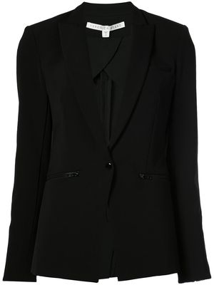 Veronica Beard zip pocket single-breasted blazer - Black