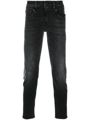 R13 high rise slim-fit jeans - Black