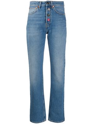 Semicouture high-rise straight jeans - Blue