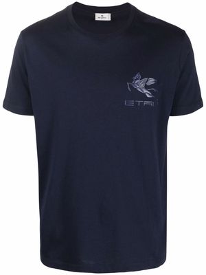 ETRO embossed logo T-shirt - Blue