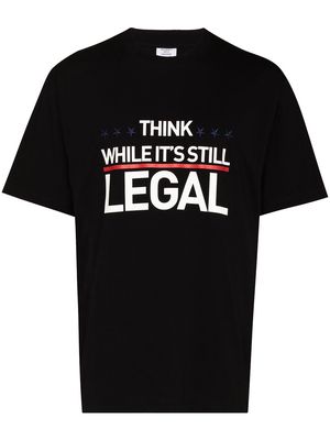 VETEMENTS Human Rights cotton T-shirt - Black