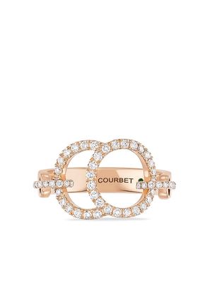 Courbet 18kt recycled rose gold Celeste laboratory-grown diamond pavé set ring - Pink